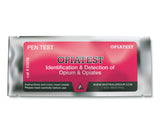 The Opiatest Identification PenTest, from Mistral Security, is an individual ampoule-based, hand-held colourimetric drug detection and drug identification test for opiates.